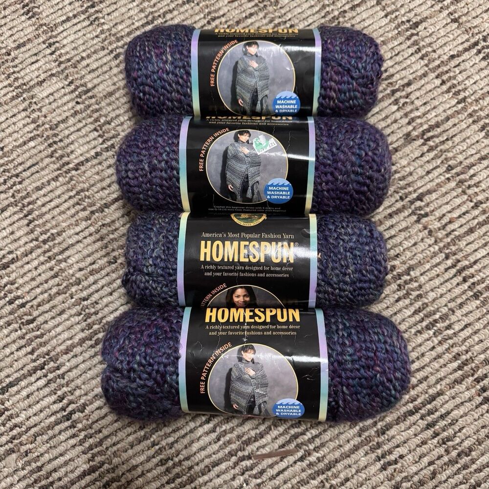 Lion Brand Yarns Homespun #336 Barrington 6 oz 185 yards 4 Skeins New